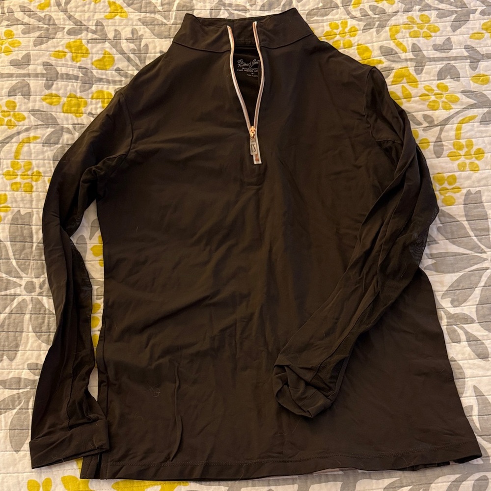 The Tailored Sportsman Brown Quarter-Zip ice fill long sleeve